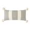 Hello Honey® Black Stripes Cotton & Chenille Throw Pillow